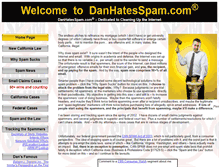 Tablet Screenshot of danhatesspam.com